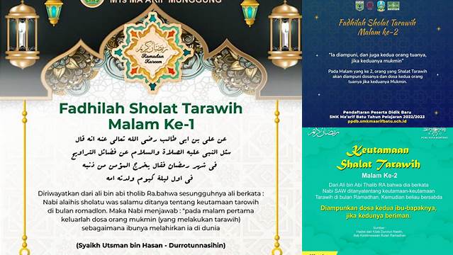 Fadhilah Tarawih Malam Ke 2