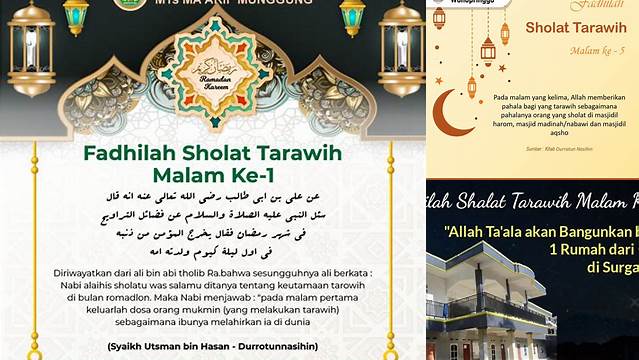 Fadhilah Tarawih Malam Ke 21