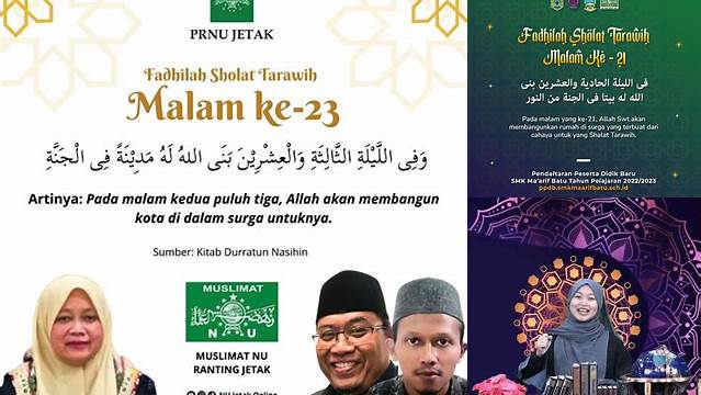 Fadhilah Tarawih Malam Ke 23