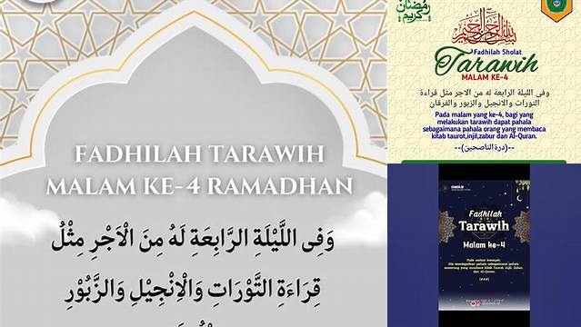 10 Hal Penting tentang fadhilah tarawih malam ke 4 Raih Berkah Idul Fitri
