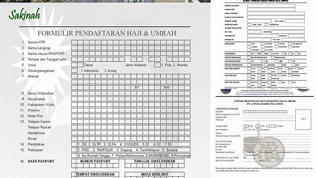 Formulir Pendaftaran Haji Kemenag