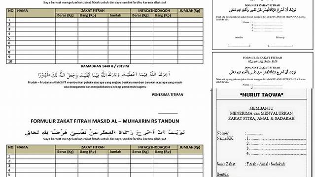 Formulir Zakat Fitrah