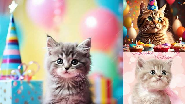 free pictures of cat birthday cards | Birthday Kittens 9743 Kitten