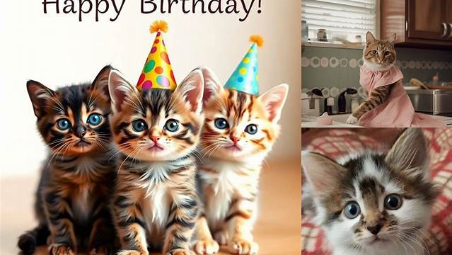 funny happy birthday kitty photo make a great cat lovers card , find