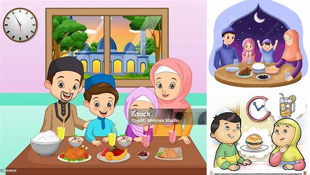 Gambar Kartun Buka Puasa