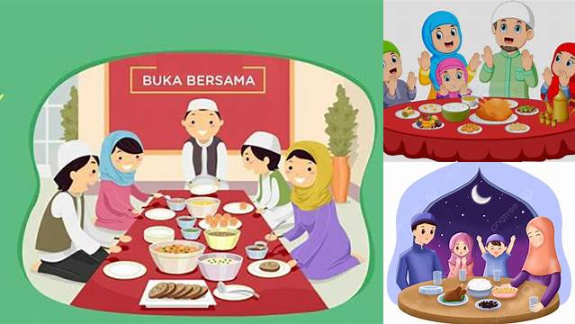 Gambar Kartun Buka Puasa Bersama