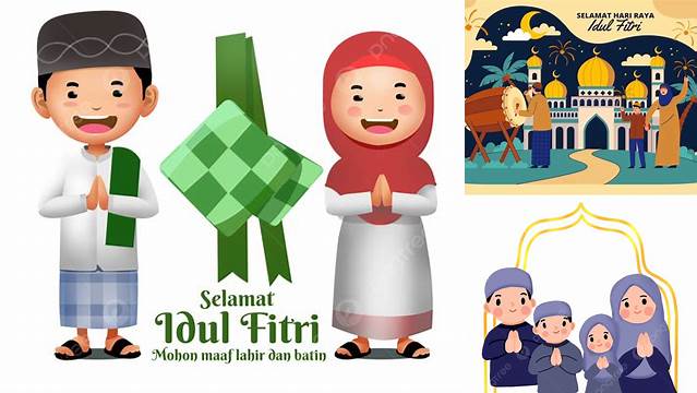 Gambar Kartun Lebaran Idul Fitri