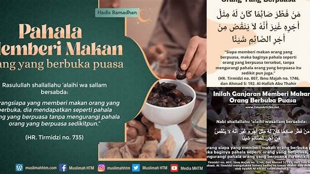Hadits Memberi Makan Orang Berpuasa