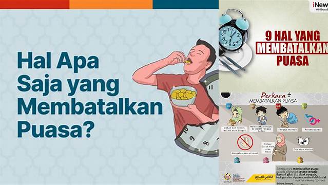 Hal Apa Saja Yang Membatalkan Puasa