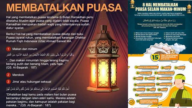 Hal Hal Membatalkan Puasa