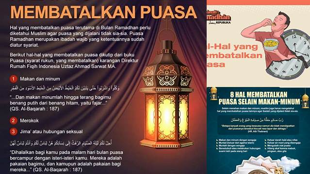Hal Yang Membatalkan Puasa