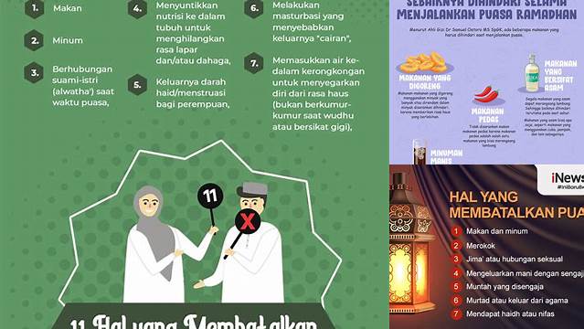 Hal Yang Membatalkan Puasa Ramadhan