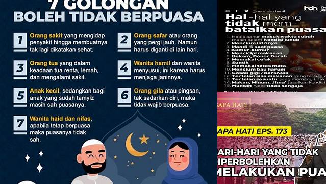 Hari Yang Tidak Diperbolehkan Puasa