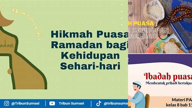 Hikmah Puasa Dalam Kehidupan Sehari Hari