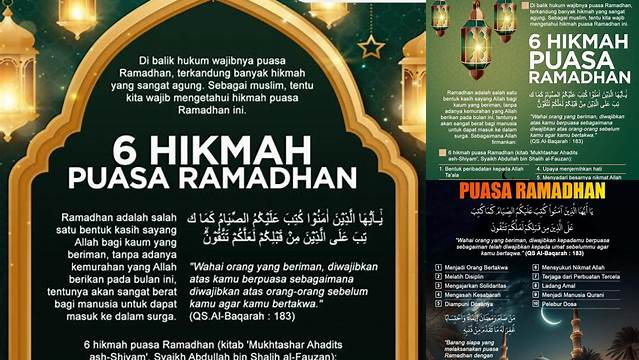 Ketahui 8 Hal Penting tentang hikmah puasa ramadhan menuju Idul Fitri bermakna