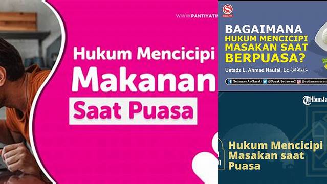 Hukum Mencicipi Masakan Saat Puasa