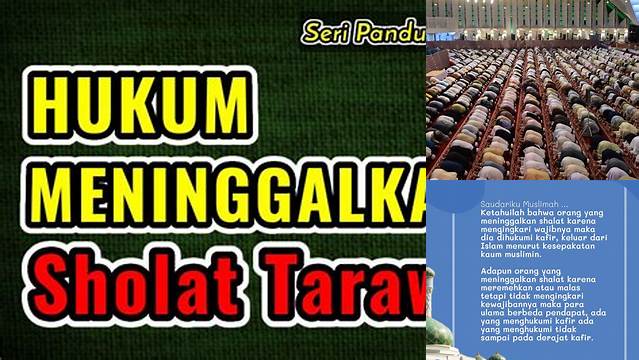 Hukum Meninggalkan Shalat Tarawih