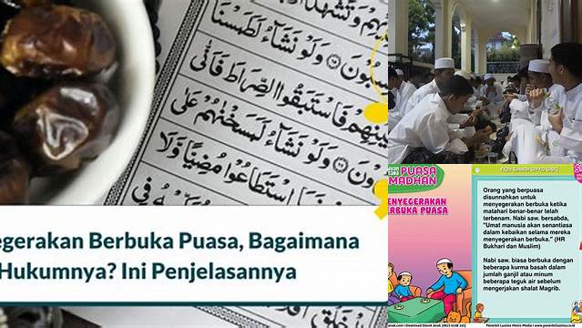 Hukum Menyegerakan Berbuka Puasa