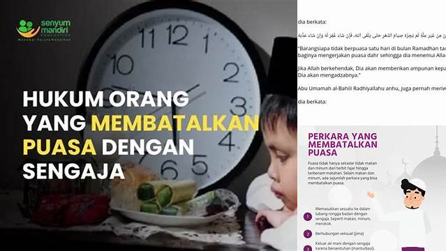 Hukum Orang Yg Sengaja Membatalkan Puasa