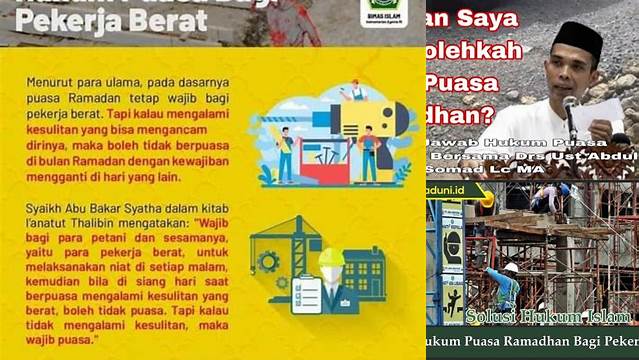 Hukum Puasa Bagi Pekerja Berat