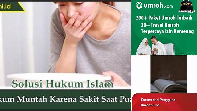 Hukum Puasa Saat Sakit