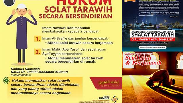 Hukum Shalat Tarawih Sendiri