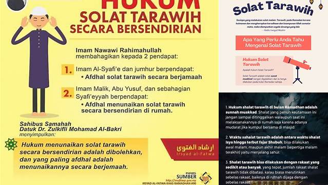 9 Hal Penting tentang hukum tarawih sendiri di rumah menjelang Idul Fitri