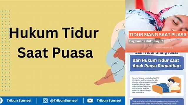Hukum Tidur Saat Puasa