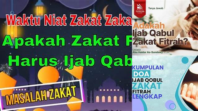 Ijab Qabul Zakat Fitrah