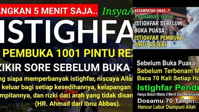 Istighfar Sebelum Buka Puasa