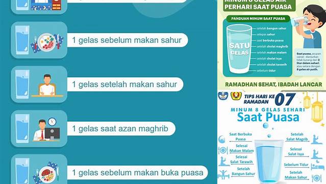 Jadwal Minum Air Putih Saat Puasa