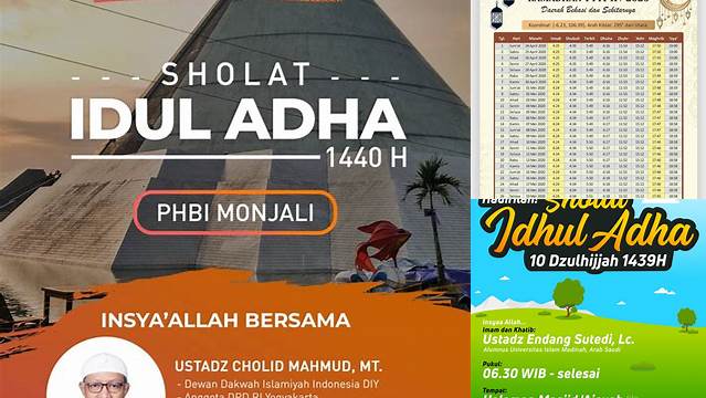 Jadwal Sholat Idul Adha