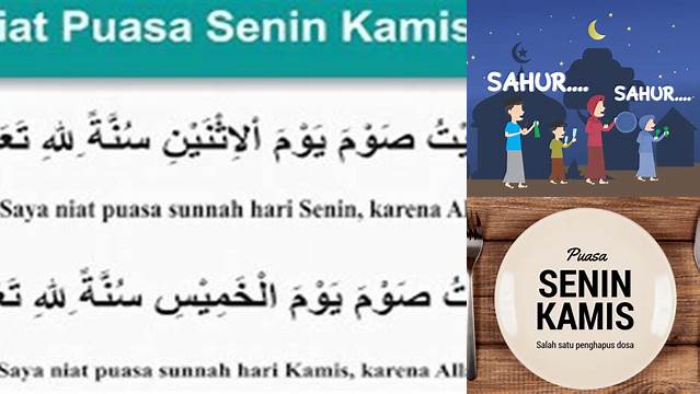 Jam Sahur Puasa Senin Kamis