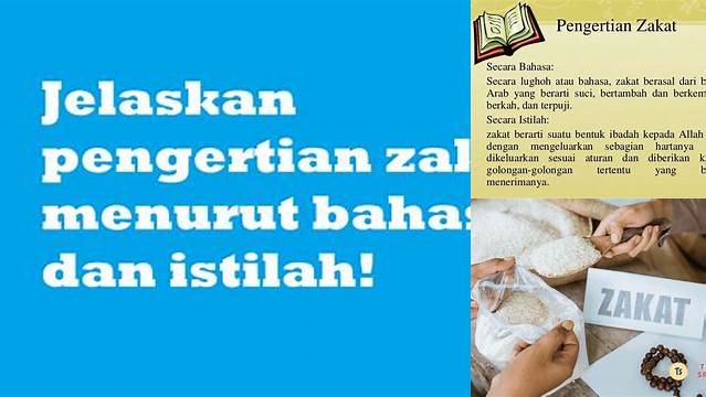 Jelaskan Pengertian Zakat Secara Bahasa