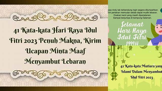 Kata Kata Minta Maaf Idul Fitri