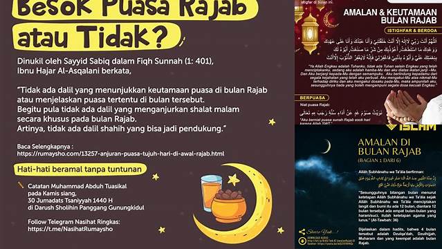 Keuntungan Puasa Rajab