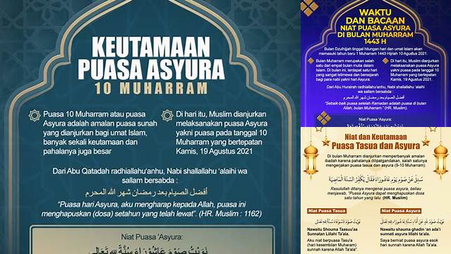 Keutamaan Puasa Asyura 10 Muharram