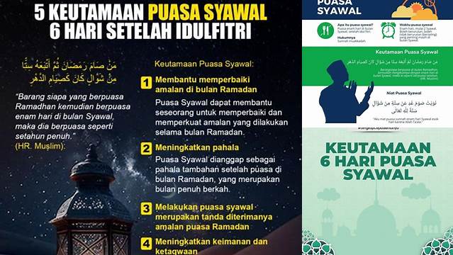 Keutamaan Puasa Syawal 6 Hari