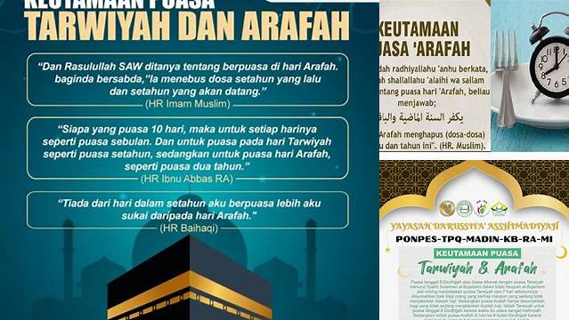 Keutamaan Puasa Tarwiyah Dan Arafah