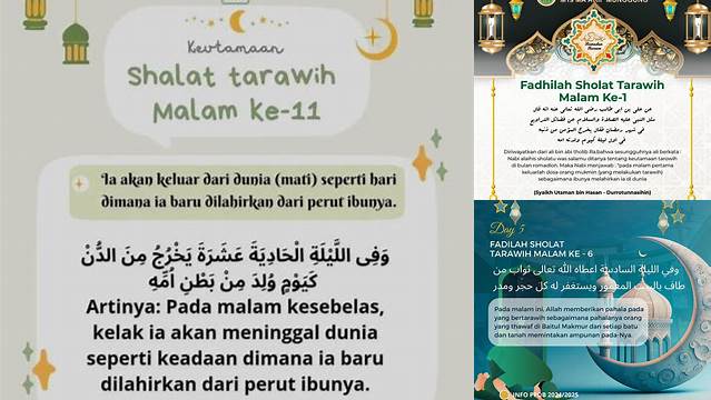 Keutamaan Shalat Tarawih Malam Ke 11