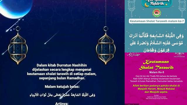 Keutamaan Shalat Tarawih Malam Ke 17