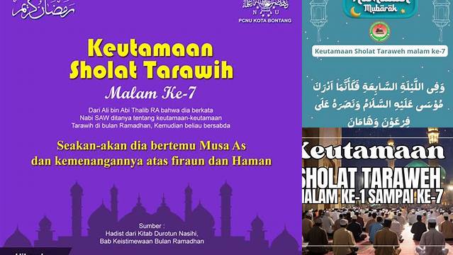 Keutamaan Shalat Tarawih Malam Ke 7