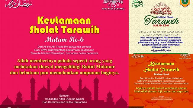 10 Hal Penting tentang Keutamaan Tarawih ke,6 Raih Pahala Berlimpah di Idul Fitri