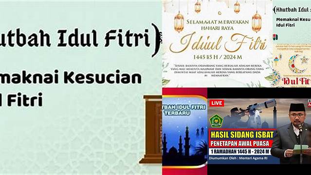 Khutbah Idul Fitri 2024 Kemenag