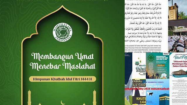 Khutbah Idul Fitri Muhammadiyah