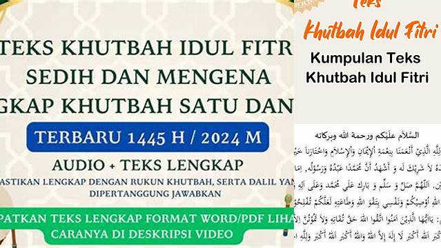 Khutbah Idul Fitri Terbaru