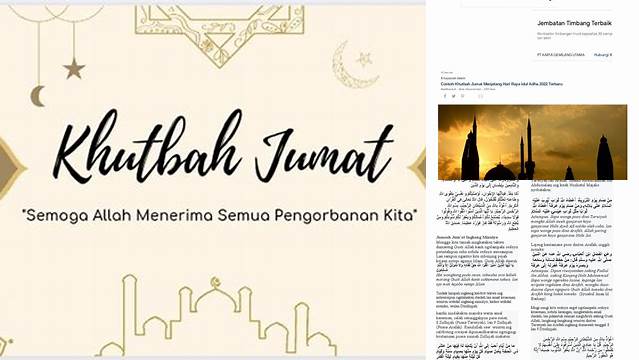 Khutbah Jumat Menjelang Idul Adha