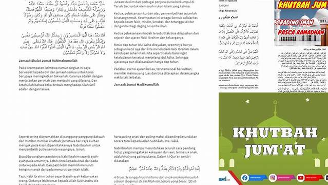 Khutbah Jumat Pasca Idul Adha