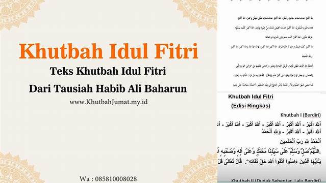 Khutbah Singkat Idul Fitri