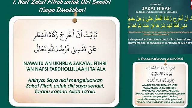 Lafadz Niat Zakat Fitrah